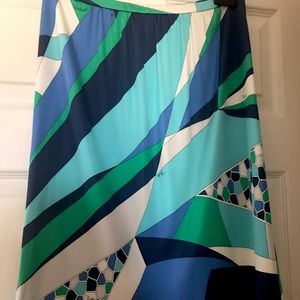 Stunning Emilio Pucci A line skirt. 100% Silk Jersey, Made In Italy.